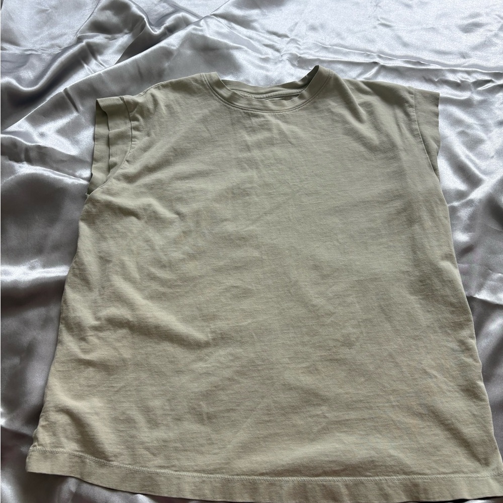 A New Day Light Beige Crew Neck Top